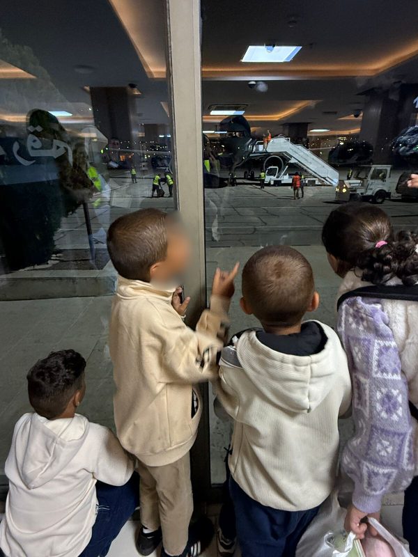 Children waiting for their medevac flight