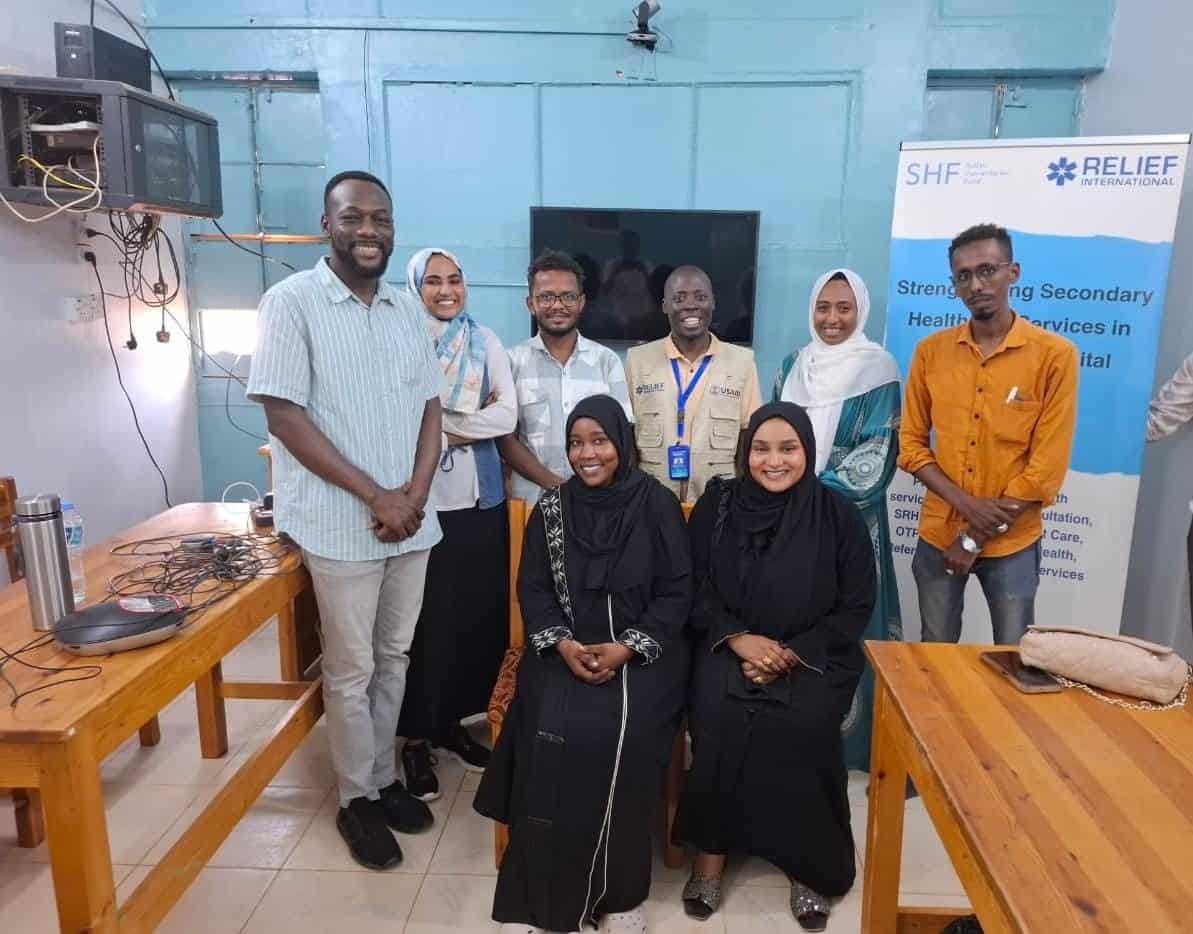 UK-Med and RI staff with Al Managil Teaching Hospital Clinicians focal person for telehealth activities